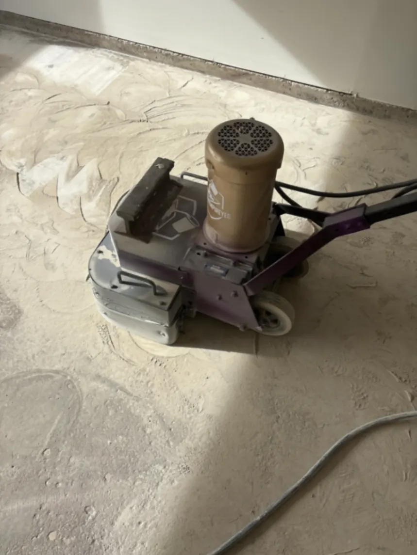 Diamond grinding concrete floor prep